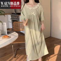 SHANCHAO日系ins风2023新款夏季公主可外穿加肥加大码宽松孕妇薄款睡裙女