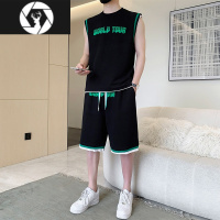 HongZun夏季大码男冰丝t恤青少年篮球服套装加肥加大潮胖人200斤运动背心