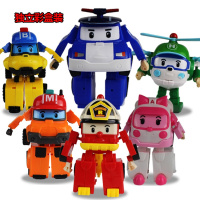 新款韩国Q版珀利变形机器人警车玩具升级版第二代儿童玩具
