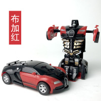 一键碰撞惯性车 变形机器人男孩玩具 一键变形玩具车 模型