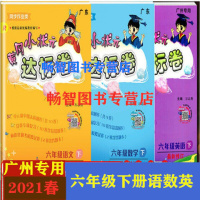 广州专用2021新版冈小状元达标卷六年级下册人教版语文数学人教版英语教科版共3本广东小学6年级下册