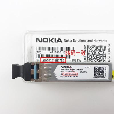 NOKIA 1GE（1.25G） 10km 1310nm SFP FOSC 471880A.101