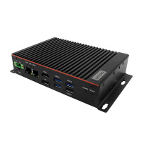 ECG-E30联想工控机服务器4 * RS232/422/485嵌入式无风扇物联网边缘计算工业电脑主机 J6413 4G 128G SSD DC 9-36V支持5G