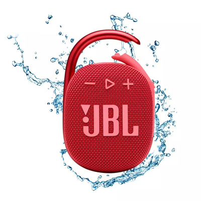 JBL CLIP4 无线音乐盒四代 蓝牙便携音箱+低音炮 户外音箱 迷你音响 IP67防尘防水超长续航 一体卡扣 庆典红