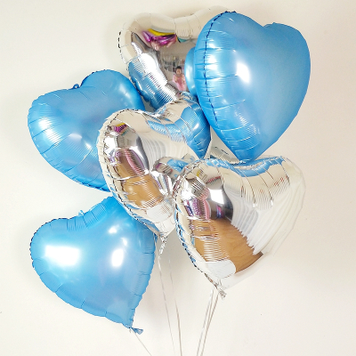 氦气球飘空结婚房布置表白生日派对装饰爱心形铝膜铝箔气球束