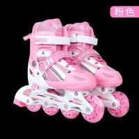 儿童溜冰鞋男女小孩子滑冰鞋6到12岁旱冰轮滑鞋尺码可调节直排轮