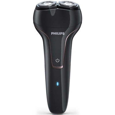 飞利浦(Philips) PQ222/16 两刀头充电式电动剃须刀(黑色)