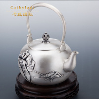 卡丝拉狄品牌烧水壶提梁煮水壶泡茶壶纯银茶具送礼新年
