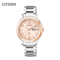 国行 西铁城(CITIZEN)手表 光动能不锈钢表带 商务时尚简约女表 EW2424-50WB