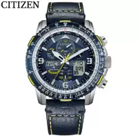 国行 西铁城(CITIZEN)手表光动能皮带多局电波深层防水新款运动男表 JY8078-01L
