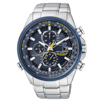 国行 西铁城(CITIZEN)手表 时尚蓝天使光动能多局电波运动 男士腕表AT8020-54L