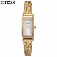 国行 西铁城 CITIZEN 手表 光动能白不锈钢镀玫瑰金色表壳表带KII系列时尚商务女表EG7043-50W