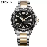 新品 国行西铁城(CITIZEN)手表光动能潮流炫彩波纹表盘商务休闲男表AW1524-84E