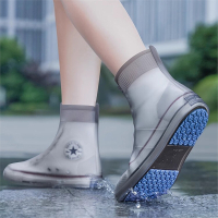 雨鞋套反复使用防水雨天加厚脚套米魁防雨硅胶下雨防滑特厚非一次性 M