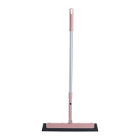 可伸缩玻璃刮水器卫生间地板扫地笤帚扫帚家用旋转清洁扫把 藕粉色