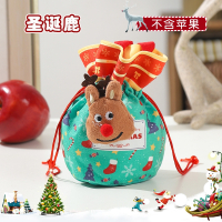 金铂喜圣诞节礼品袋夜苹果礼盒果包装盒糖果礼物袋子儿童小礼盒_绒布礼品袋—圣诞鹿