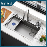 藤印象不锈钢厨房水槽SUS304纳米枪灰洗菜盆家用洗碗池套装