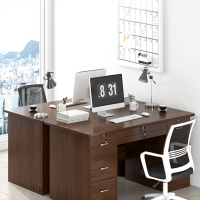 藤印象办公电脑桌家用书桌简易职员办公桌椅组合带抽屉办公室电脑办公桌