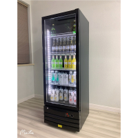 商用饮料柜单双门啤酒冷藏展示柜阿斯卡利(ASCARI)节能水果保鲜立式玻璃门冰箱 1.6米高轻奢风冷款-黑色