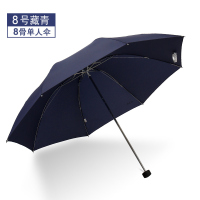 天堂伞加大晴雨伞折叠超大雨伞双人加固商务伞印刷广告伞定制logo 8号藏青