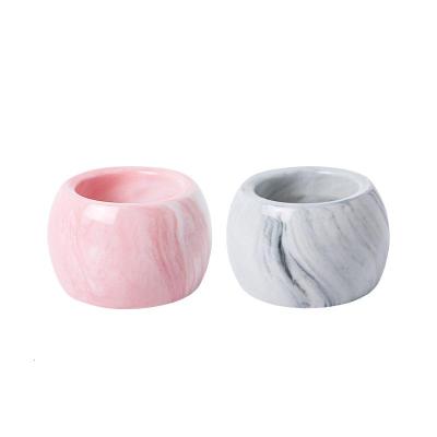 日式陶瓷电动牙刷架阿斯卡利(ASCARI)牙刷座北欧大理石纹浴室用品 粉色+灰色大理石（2个）
