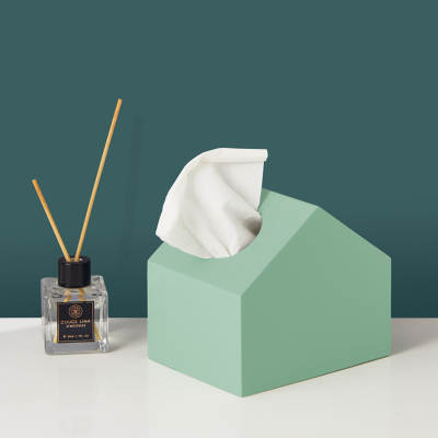 小房子纸巾盒北欧ins阿斯卡利(ASCARI)简约抽纸盒客厅家用创意可爱桌面餐巾纸盒 蒂芙尼绿