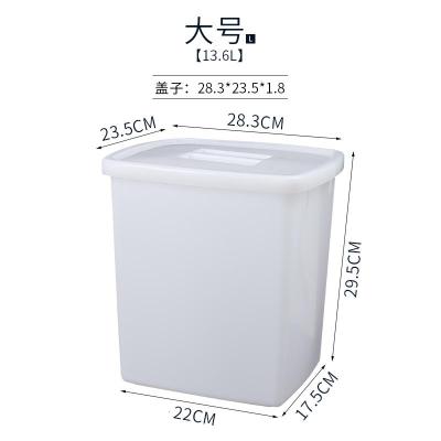 加厚长方形糖水桶奶茶冷饮冷藏白色塑料储物桶小方桶带盖大号商用