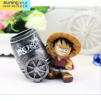 希杰狮王海贼王公仔手办模型创意摆件笔筒个性动漫航海王生日礼物实用 路飞笔筒