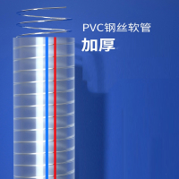 钢丝软管pvc透明软管塑料油管耐高温6分真空123寸真空水管加厚
