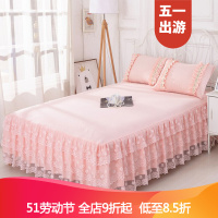 【家装节】韩版公主床罩床裙式单件蕾丝花边床单保护套1.8x2.0x2.2m床套夏天