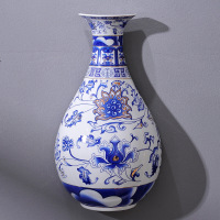 创意禅意现代中式陶瓷装饰花瓶家居饰品过道玄关壁饰壁挂瓶可养花