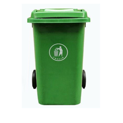 清易思塑料垃圾桶垃圾容器垃圾筒QYS—LJT10带盖带轮加厚塑料垃圾桶