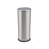 清易思不锈钢材质庭院垃圾筒垃圾容器QYS—LJT126垃圾桶垃圾箱室内不锈钢垃圾筒(翻盖)