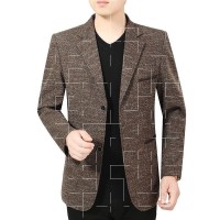 YUANSU休闲韩版男士西服上衣2020春秋新款中年小西装修身爸爸装外套夹克夹克