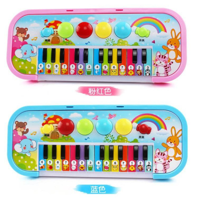 儿童早教电子琴炎宝宝钢琴小音乐0-1-3岁男孩女孩婴儿玩具 糖果动物电子琴随机颜色