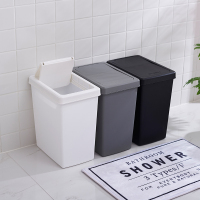 简约滑盖厨房垃圾桶大号家用客厅卧室办公室卫生间厕所垃圾筒有盖