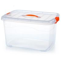 pp食品级塑料加厚手提保鲜盒 大号 透明长方形冰箱密封收纳盒带盖