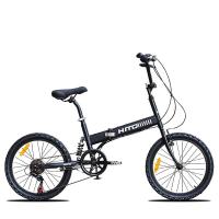 20寸折叠自行车避震变速男女式单车淑女自行车 HITO-JP黑色 20英寸