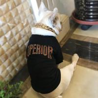 春季新款小型犬泰迪猫咪宠物服装字母刺绣卫衣大人狗狗子装