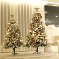 圣诞节ins网红植绒古达雪松套餐家用1.5米diy发光大型摆件圣诞树
