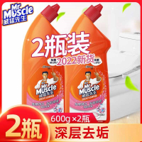 威猛先生(Mr Muscle)洁厕液洁厕灵厕所马桶清洁剂家用实惠装_璀璨花舞600gx2瓶