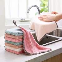 挂式菠萝格家务清洁毛巾百洁布不沾油洗碗布厨房清洁擦桌子吸水抹布