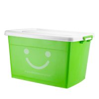 绿色 120L63*45*37厘米6轮F 特大号塑料收纳箱有盖整理箱收纳盒衣服被子家用置物周转箱储物箱