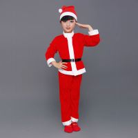 男款 140 儿童圣诞节服装 成人男女圣诞表演演出服饰 小孩圣诞老人裙子衣服
