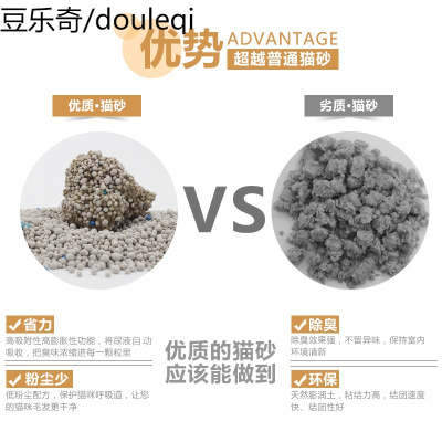 宠物用品膨润土结团猫砂10L低粉尘猫砂盆除臭去味吸水猫沙6kg