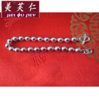 美芙仁S990纯银女式佛珠手链◆足银空心银珠手链◆接口可调 可定做