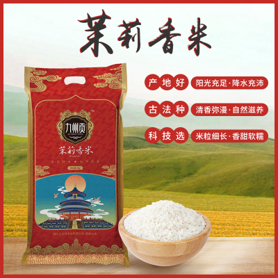 九州贡茉莉香米[新米10斤]真空包装 精选籼米长粒米煲仔饭专用非东北大米