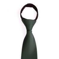 盛世曼尼7cm墨绿色领带拉链男主持宴会职业正装免打西服结婚领带