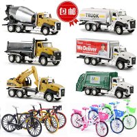 工程车玩具回力工程车消防套装合金车模挖土机儿童玩具汽车模型