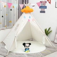 儿童帐篷游戏屋室内玩具房亲子画画活动布置印第安小帐篷